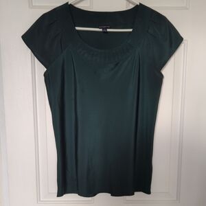 Banana Republic Deep Green Cap Sleeve Top